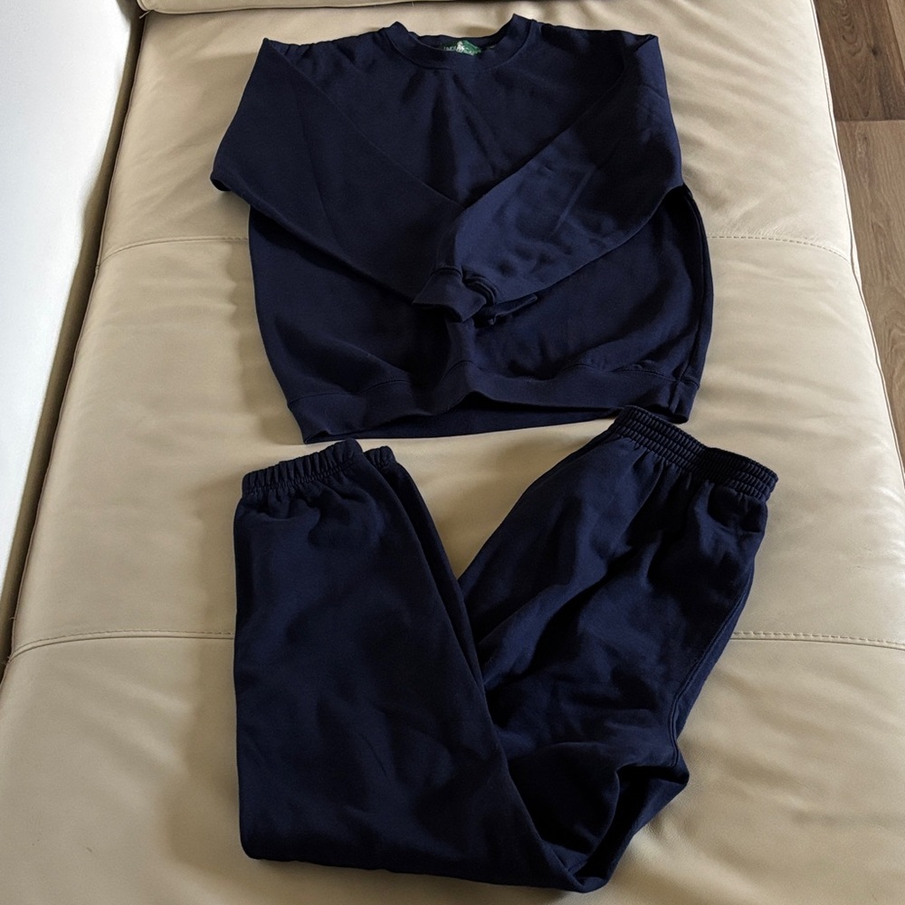 Navy Blue Hunt Club Matching Sweatshirt Sweatpants set